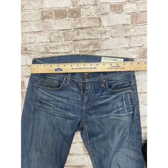 RAG & BONE Mid-Rise Ankle Skinny Jeans Size 25 (Measure 30” ) Distressed raw hem - Picture 4 of 4